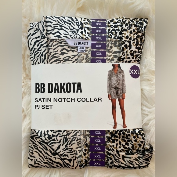 BB Dakota Satin Notch Collar PJ Set Size S, & XXL NWT SKU0048 & SKU 0138 - Picture 2 of 8